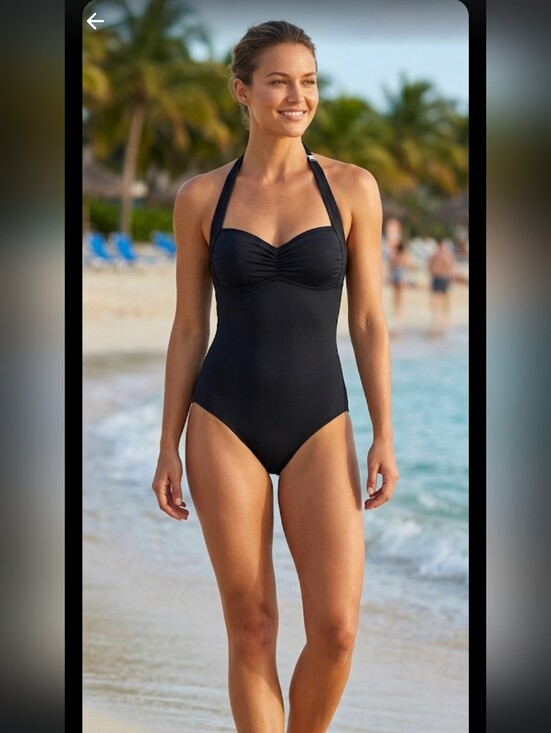Anne Cole Other - NEW! Suddenly Slim By ANNE COLE Black One-Piece Women's Swimsuit SIZE 8.
